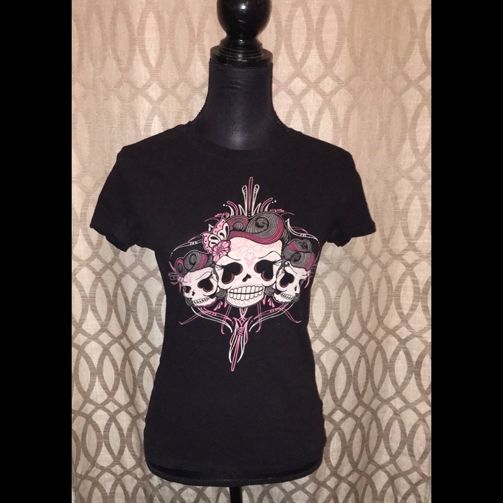 ❇️SOLD❇️ RARE-Out is Print RockSteady Skull Pinup TShirt